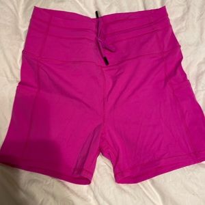 New fuchsia pocket drawstring luxe hustle shorts xl